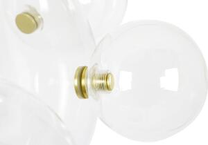 EMWOmeble Lampa wisząca CAPRI LINE 5 złota - 300 LED, aluminium, szkło