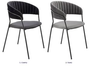 Czarne tapicerowane krzesło - Eledis 4X