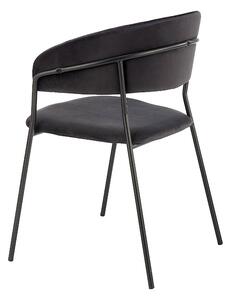 Czarne tapicerowane krzesło - Eledis 4X