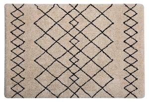 Nowoczesny dywan 140 x 200 cm z geometrycznym wzorem beżowo-czarny Havsa Beliani