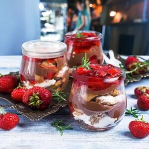 Słoik na jogurt i desery 300 ml 12 szt