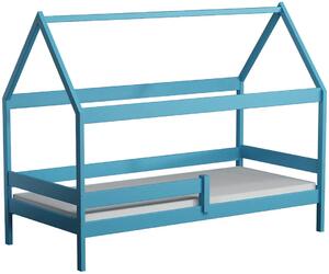 Niebieskie łóżko dziecięce domek - Petit 3X 160x80 cm