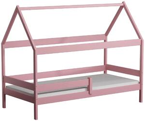 Różowe łóżko dziecięce w kształcie domku - Petit 3X 180x80 cm
