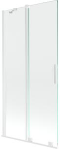 Mexen Velar parawan nawannowy 2-skrzydłowy rozsuwany 90 x 150 cm, transparent, biały - 896-090-000-01-20