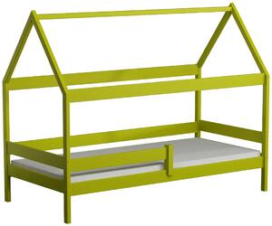 Zielone łóżko dziecięce w kształcie domku - Petit 3X 180x90 cm