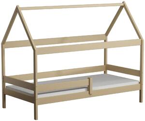 Drewniane łóżko w stylu skandynawskim, wanilia - Petit 3X 180x90 cm
