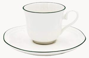 Komplet filiżanek ze spodkami z porcelany Teresa, 12 elem