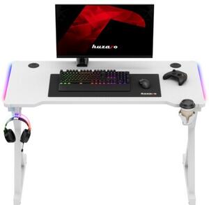 Biurko gamingowe HUZARO Hero 2.3 RGB Biały