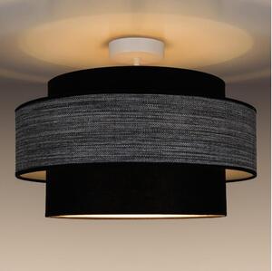 Belis Żyrandol natynkowy GRACE 1xE27/60W/230V śr. 40 cm czarny/szary BE0906