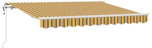 Markiza zwijana Żółty 350 x 200 cm tkanina