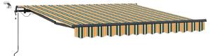 Markiza wysuwana Zielony i żółty 300 x 250 cm Poliester