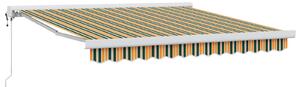 Markiza wysuwana Zielony i Żółty 350 x 250 x 165 cm