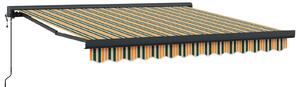 Markiza wysuwana Zielony i Żółty 350 x 250 x 165 cm
