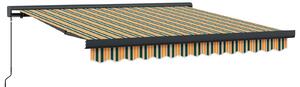 Markiza wysuwana Wielokolorowe 350 x 250 cm Canvas i Aluminium