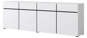 Komoda CROSS 4D4S 230cm biaÅa/czarna