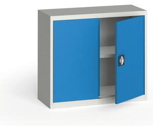 Szafa metalowa, 800 x 950 x 400 mm, 1 półka, szary / niebieski