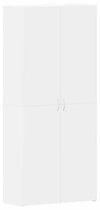 Szafka na buty Biały 80 x 35.5 x 180 cm Materiał drewnopochodny