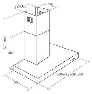 Okap AKPO WK-4 Feniks Glass Eco 60 Czarny 492.2m3/h 73dB klasa C