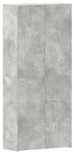 Szafka na buty Szary 80 x 35.5 x 180 cm Materiał drewnopochodny