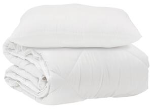 Kołdra z poduszką 2 pcs Biały Mikrofibra