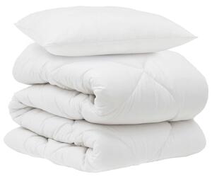 Kołdra z poduszką 2 pcs Biały Mikrofibra