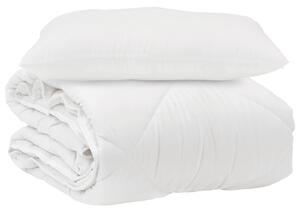 Kołdra z poduszką 2 pcs Biały Mikrofibra