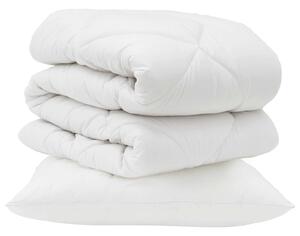Kołdra z poduszką 2 pcs Biały Mikrofibra