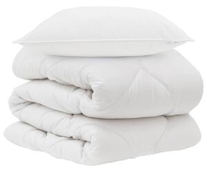Kołdra z poduszką 2 pcs Biały Mikrofibra