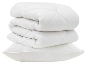 Kołdra z poduszką 2 pcs Biały Mikrofibra