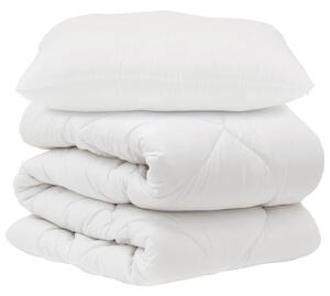 Zestaw kołder z poduszką 2 pcs Biały Mikrofibra