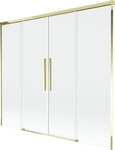 Mexen Rox parawan nawannowy 2-skrzydłowy rozsuwany 170 x 150 cm, transparent, złoty - 8C9-170-002-50-00