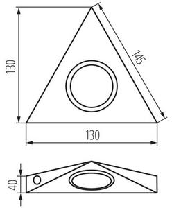 Oprawa podszafkowa KANLUX Zepo LFD-T02/S-C/M Srebrny