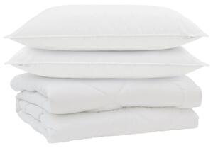 Kołdra z poduszką 3 pcs Biały Mikrofibra