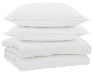 Kołdra z poduszką 3 pcs Biały Mikrofibra