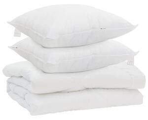 Kołdra z poduszką 3 pcs Biały Mikrofibra