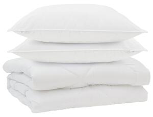 Kołdra z poduszką 3 pcs Biały Mikrofibra