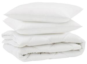Kołdra z poduszką 3 pcs Biały Mikrofibra