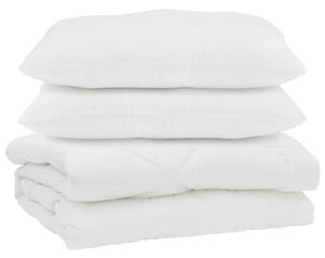Kołdra z poduszką 3 pcs Biały Mikrofibra