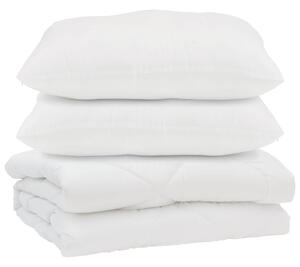Kołdra z poduszką 3 pcs Biały Mikrofibra