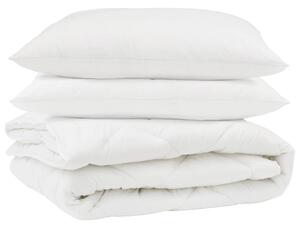 Kołdra z poduszką 3 pcs Biały Mikrofibra
