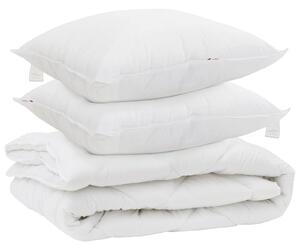 Kołdra na każdą porę roku z poduszką 3 pcs Biały Mikrofibra