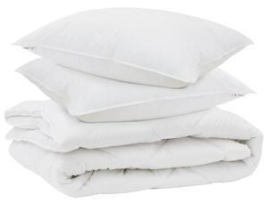 Kołdra na każdą porę roku z poduszką 3 pcs Biały Mikrofibra
