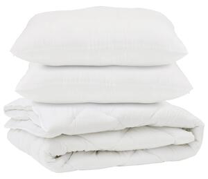 Kołdra z poduszką 3 pcs Biały Mikrofibra