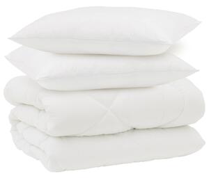 Zimowa Kołdra z poduszką 3 pcs Biały Mikrofibra