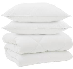 Zimowa Kołdra z poduszką 3 pcs Biały Mikrofibra