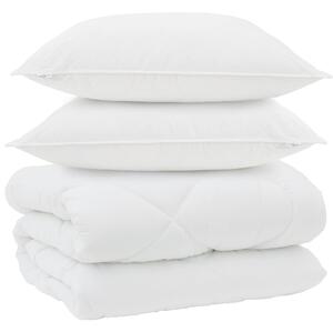 Zimowa Kołdra z poduszką 3 pcs Biały Mikrofibra
