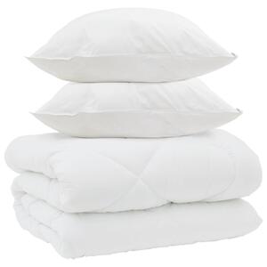 Zimowa Kołdra z poduszką 3 pcs Biały Mikrofibra