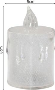 Świeca dekoracyjna KOOPMAN 7622103 LED Biały-transparentny (3 sztuki)