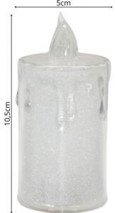 Świeca dekoracyjna KOOPMAN 7622103 LED Biały-transparentny (3 sztuki)