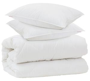 Duvet z poduszkami z poduszką 3 pcs Biały Mikrofibra